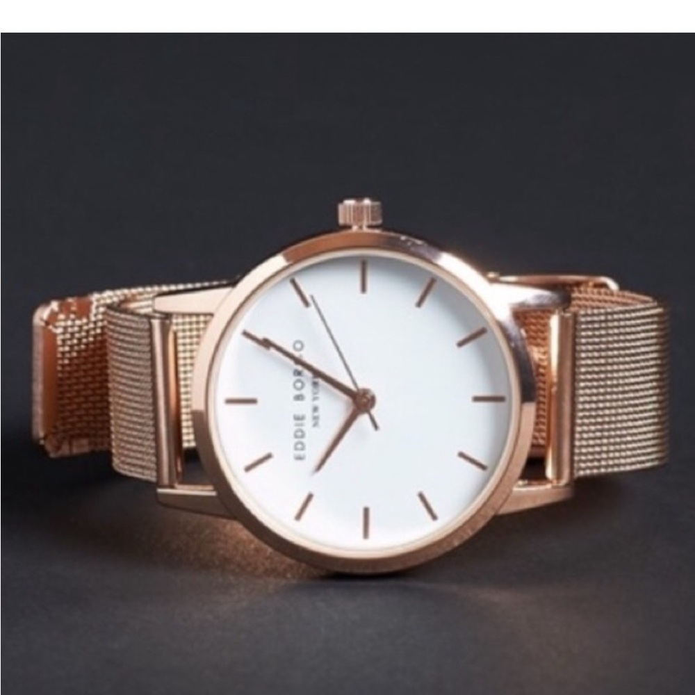 Eddie Borgo Rose Gold Mesh Timepiece